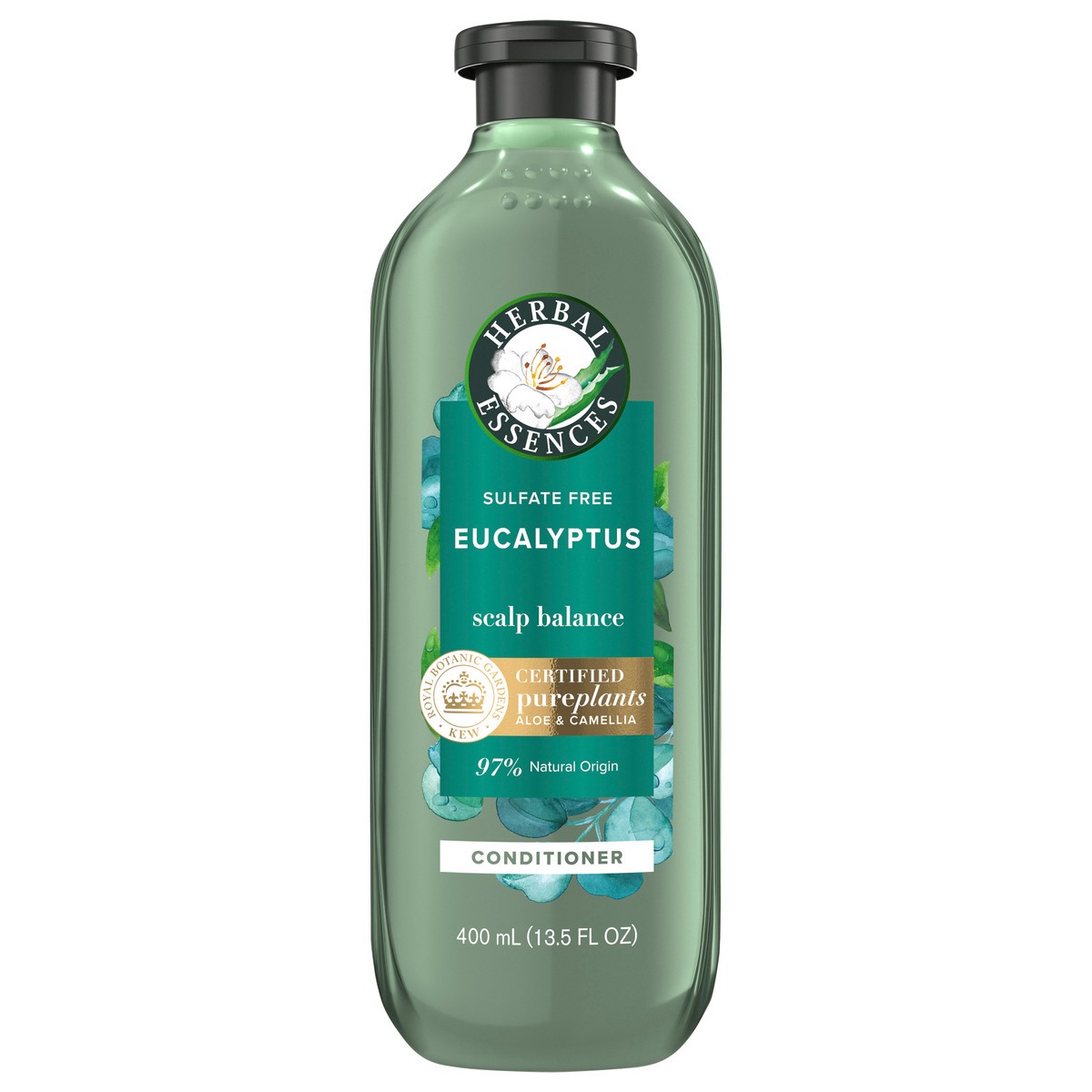 slide 1 of 11, Herbal Essences Eucalyptus Sulfate Free Conditioner, Scalp Balance, 13.5 fl oz, with Certified Camellia Oil and Aloe Vera, For All Hair Types, Especially Dry Scalp, 13.5 fl oz