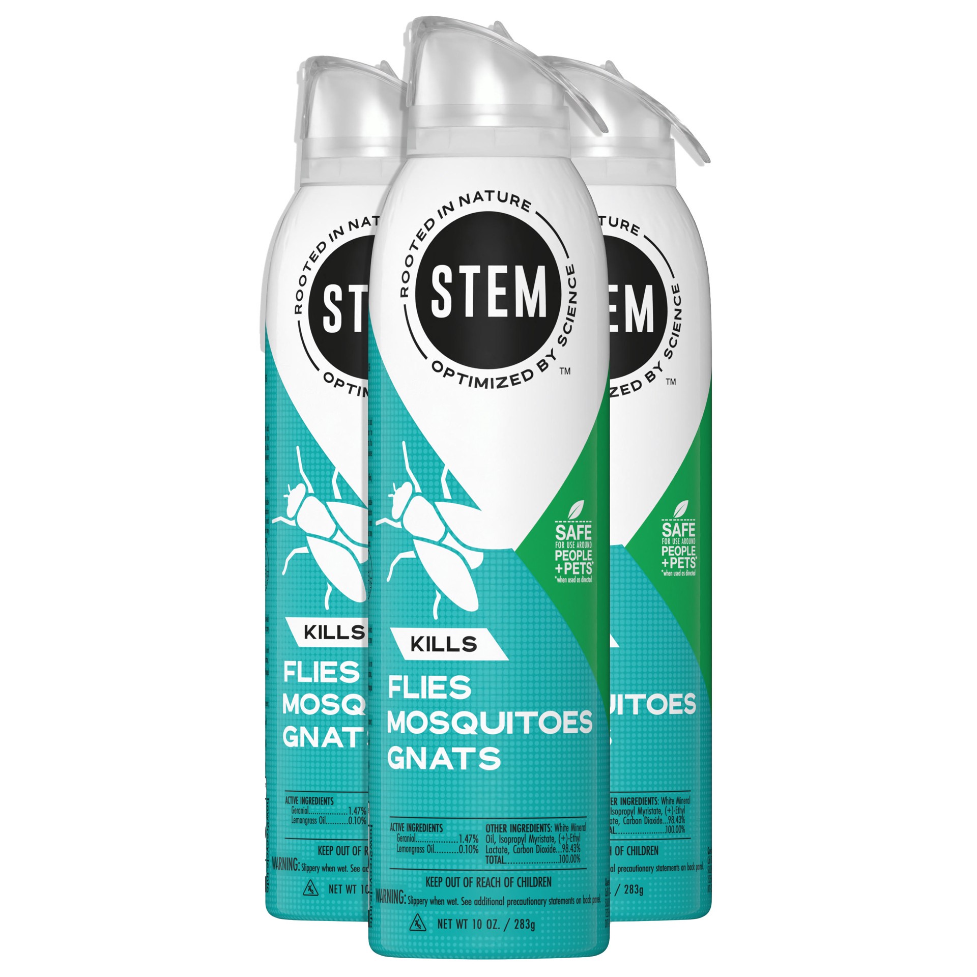 slide 1 of 5, STEM Kills Flies, Mosquitoes & Gnats, Plant-based Active Ingredient Insect Killer, 10 oz, 10 oz