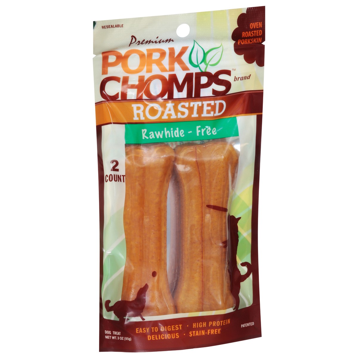 slide 9 of 16, Pork Chomps Rawhide-Free Premium Roasted Dog Treats 2 ea, 2 ct