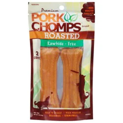 Pork Chomps Rawhide-Free Premium Roasted Dog Treats 2 ea