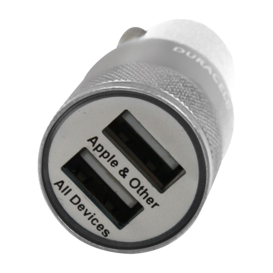 slide 2 of 2, Duracell Dual Usb Car Charger, White, 1 ct
