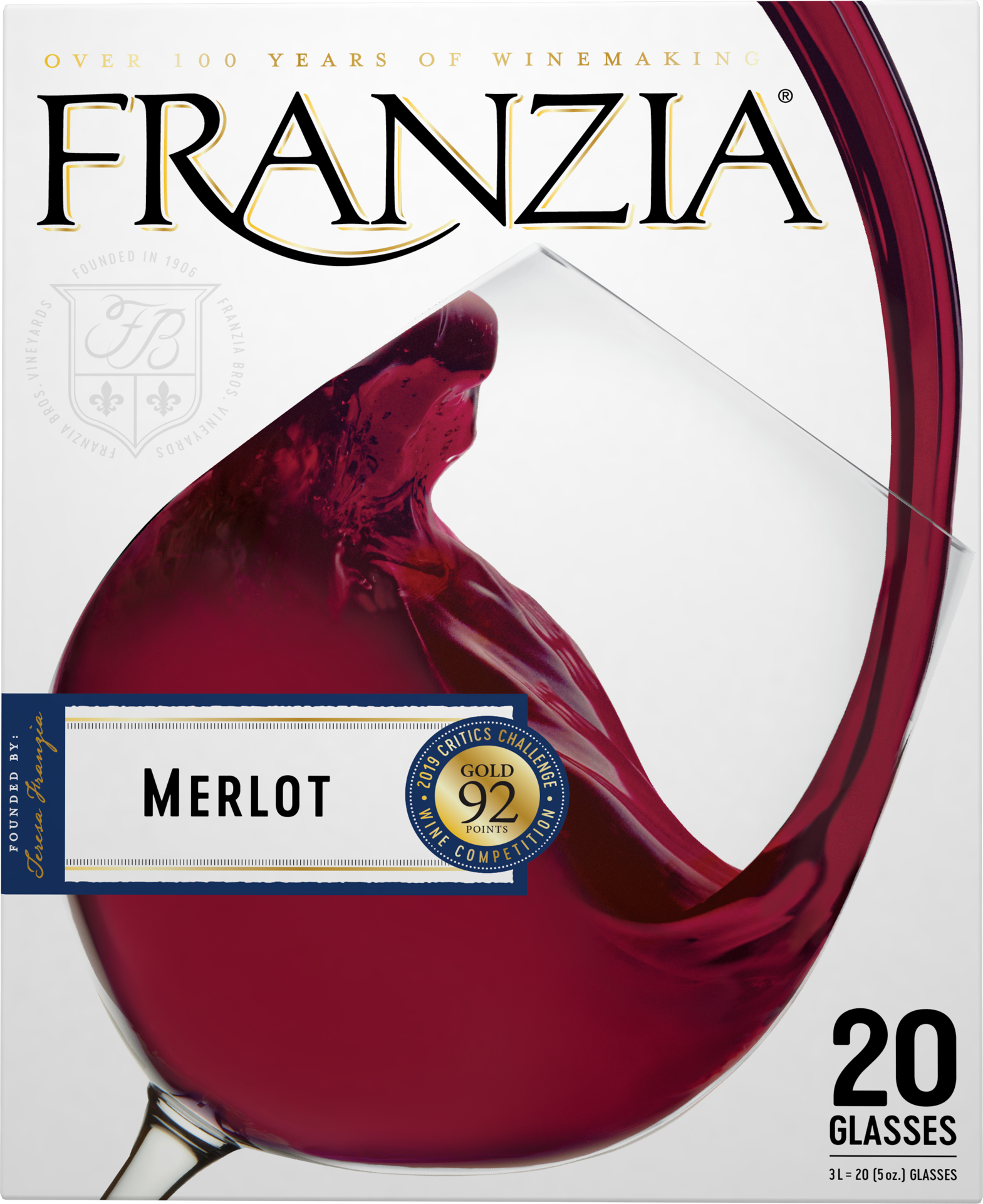 slide 3 of 4, Franzia Merlot, Red Wine, American, 1 ct, 3L Box, 3 liter