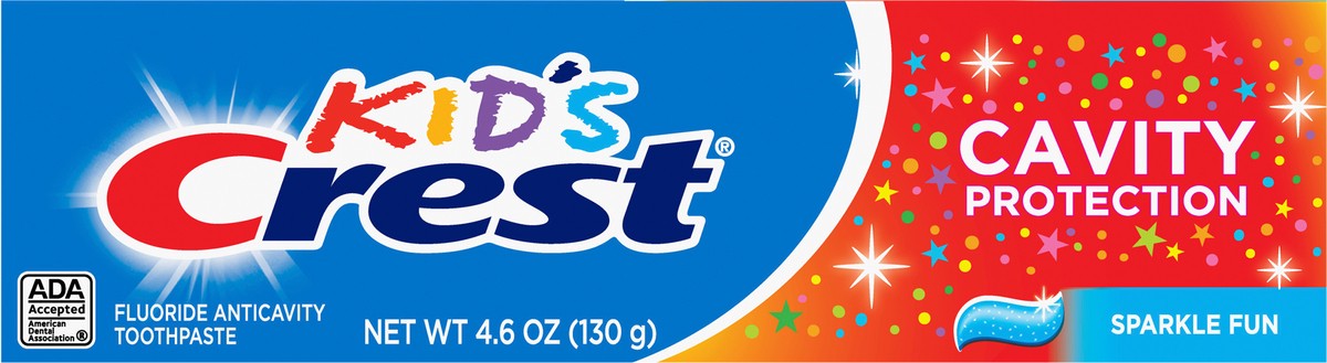 slide 3 of 3, Crest Kids Cavity Protection Toothpaste, Sparkle Fun Flavor, 4.6 oz, For Ages 3+, 4.6 oz