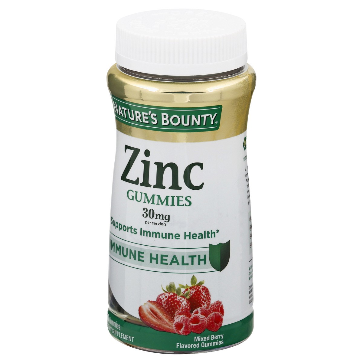 slide 3 of 10, Nature's Bounty Zinc Immune Support Mixed Berry Gummies, 30 Mg, 70 ct