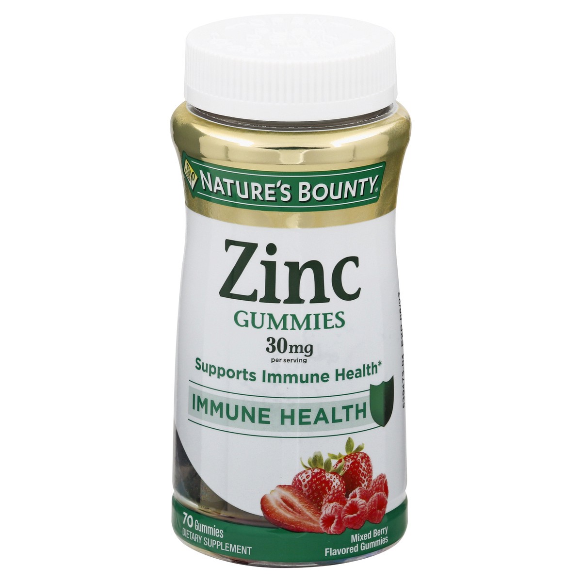 slide 8 of 10, Nature's Bounty Zinc Immune Support Mixed Berry Gummies, 30 Mg, 70 ct