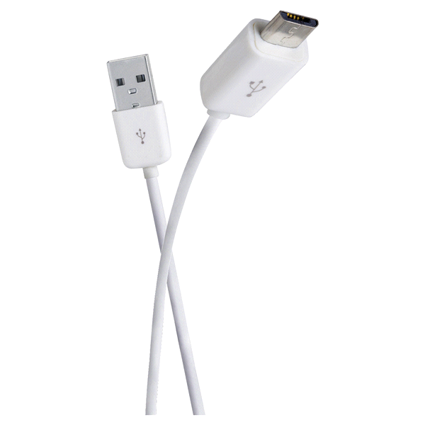 slide 1 of 1, Case Logic Micro USB Cable, White, 3.5 ft