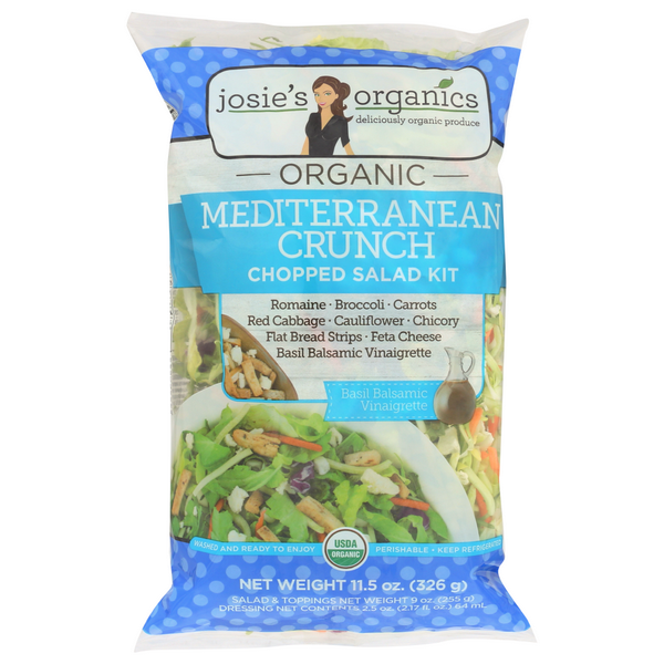 slide 1 of 1, Josie's Organics Mediterranean Chop Salad Kit, 11.5 oz