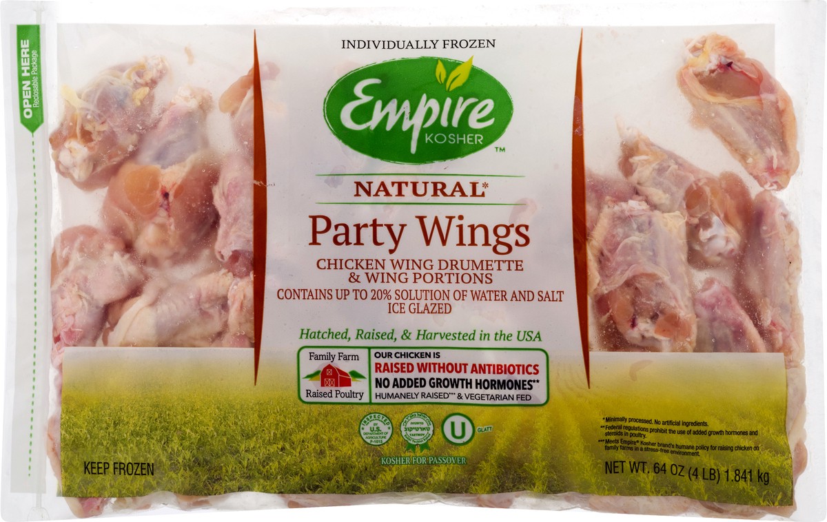 slide 3 of 13, Empire Kosher Party Wings, Natural, 4 lb