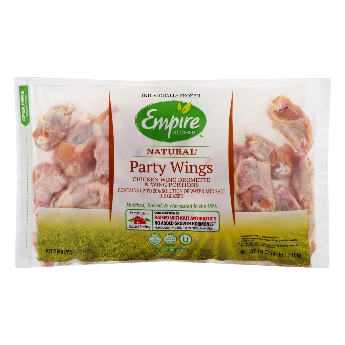 slide 1 of 13, Empire Kosher Party Wings, Natural, 4 lb