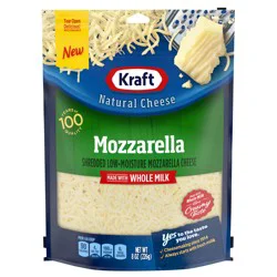 Kraft Mozzarella Shredded Cheese with Whole Milk, 8 oz Bag