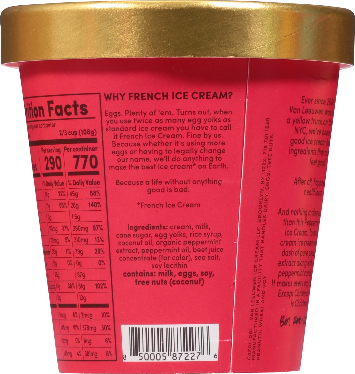 slide 8 of 13, Van Leeuwen French Peppermint Stick Ice Cream 14 fl oz, 14 fl oz