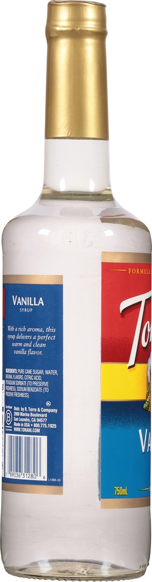 slide 7 of 14, Torani Vanilla Syrup - 750 ml, 750 ml