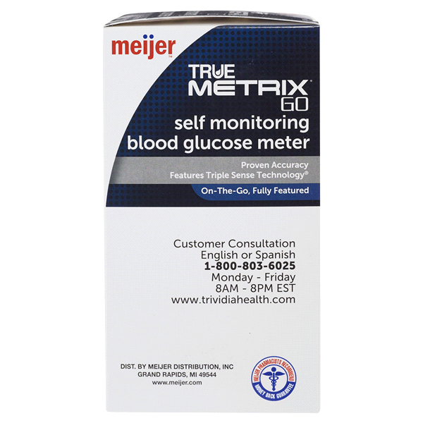 slide 12 of 17, Meijer True Metrix Go Self Monitoring Blood Glucose Meter, 1 Starter Kit, 1 ct