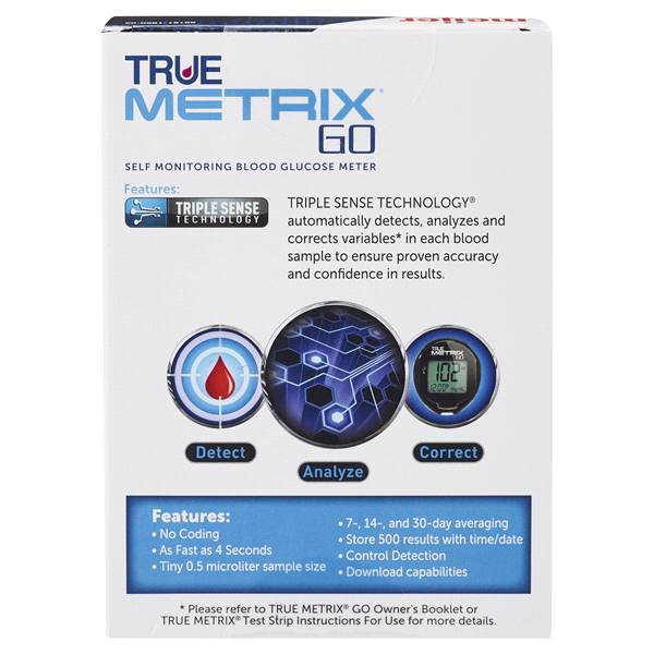 slide 8 of 17, Meijer True Metrix Go Self Monitoring Blood Glucose Meter, 1 Starter Kit, 1 ct