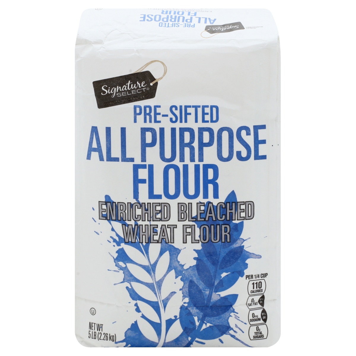 slide 1 of 9, Signature Select Pre-Sifted All Purpose Flour 5 lb, 