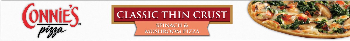 slide 12 of 14, Connie's Pizza Classic Thin Crust Spinach & Mushroom Pizza 24.37 oz, 24.37 oz