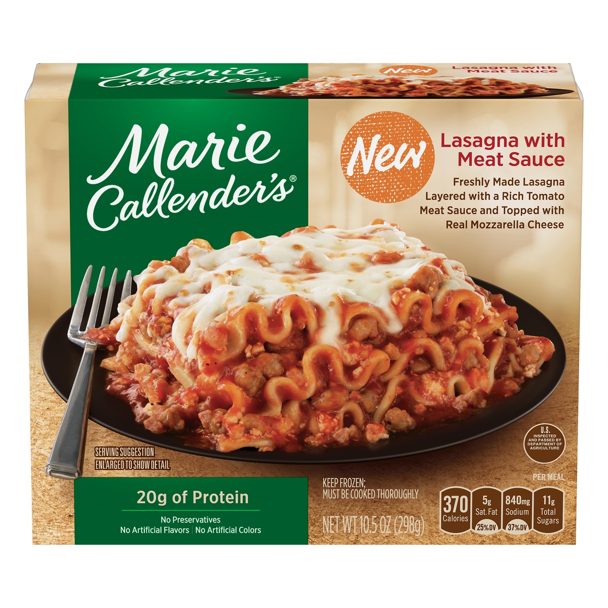 slide 1 of 1, Marie Callender's Lasagna With Meat Sauce, 10.5 oz