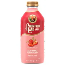 Promised Land Dairy Very Berry Strawberry Whole Milk 32 fl oz