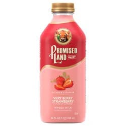Promised Land Dairy Very Berry Strawberry Whole Milk 32 fl oz