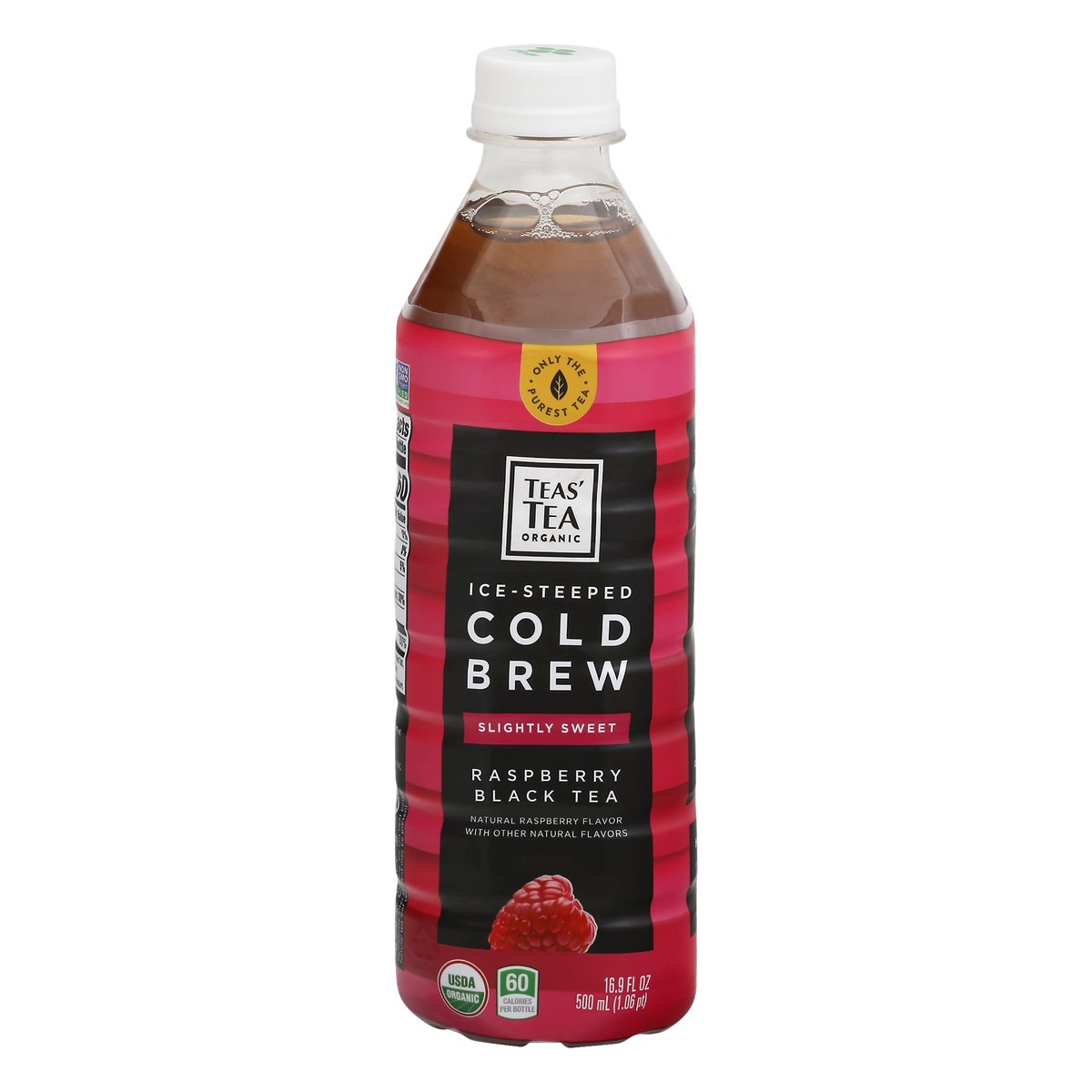 slide 1 of 9, Teas' Tea Cold Brew Slightly Sweet Raspberry Black Tea 16.9 oz, 16.9 fl oz