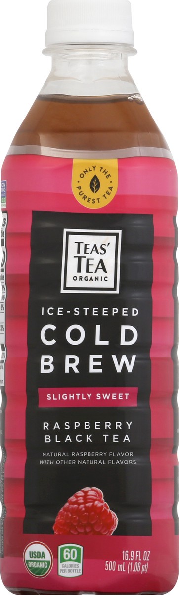 slide 6 of 9, Teas' Tea Cold Brew Slightly Sweet Raspberry Black Tea 16.9 oz, 16.9 fl oz