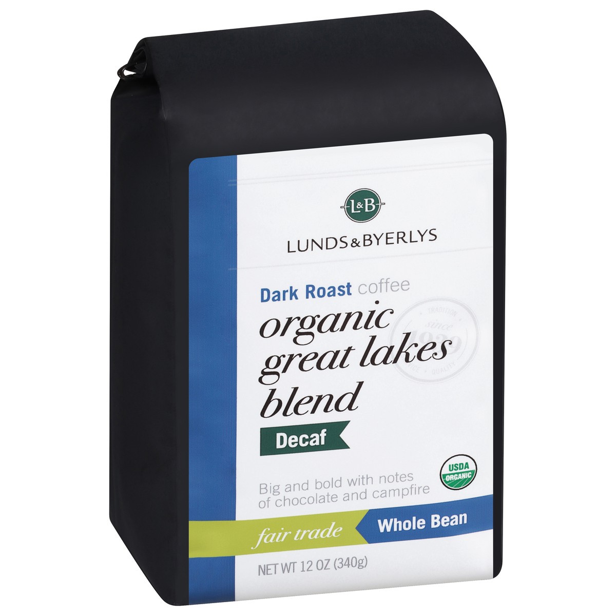 slide 7 of 9, Lunds & Byerlys Organic Decaf Dark Roast Whole Bean Great Lakes Blend Coffee 12 oz, 12 oz