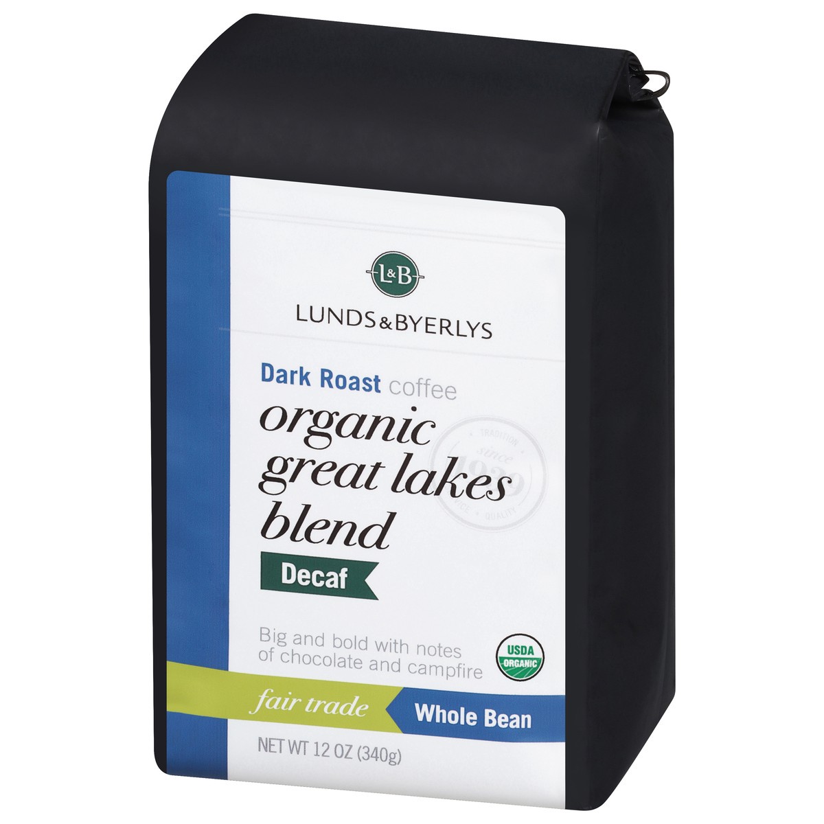 slide 9 of 9, Lunds & Byerlys Organic Decaf Dark Roast Whole Bean Great Lakes Blend Coffee 12 oz, 12 oz