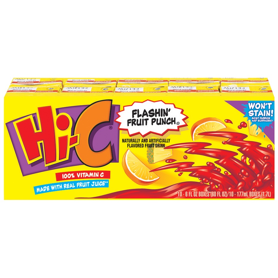 slide 1 of 1, Hi-C Flash Fruit Punch, 10 ct; 6 fl oz