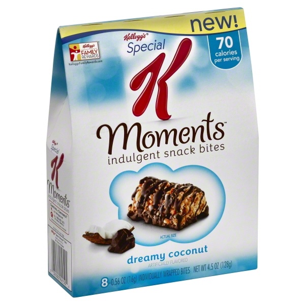 slide 1 of 1, Kellogg's Special K Moments Dreamy Coconut Indulgent Snack Bites, 8 ct; 4.5 oz