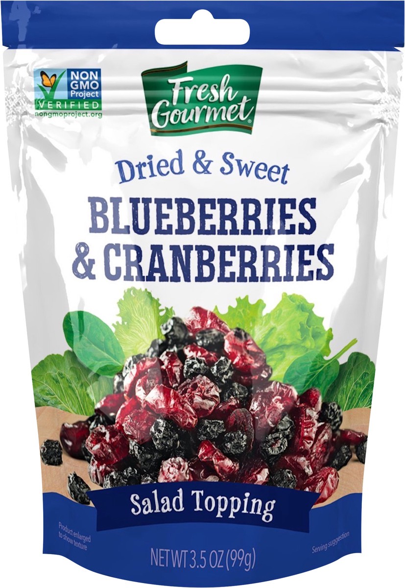 slide 3 of 3, Fresh Gourmet Dried Blueberries & Cranberries, 3.5 oz