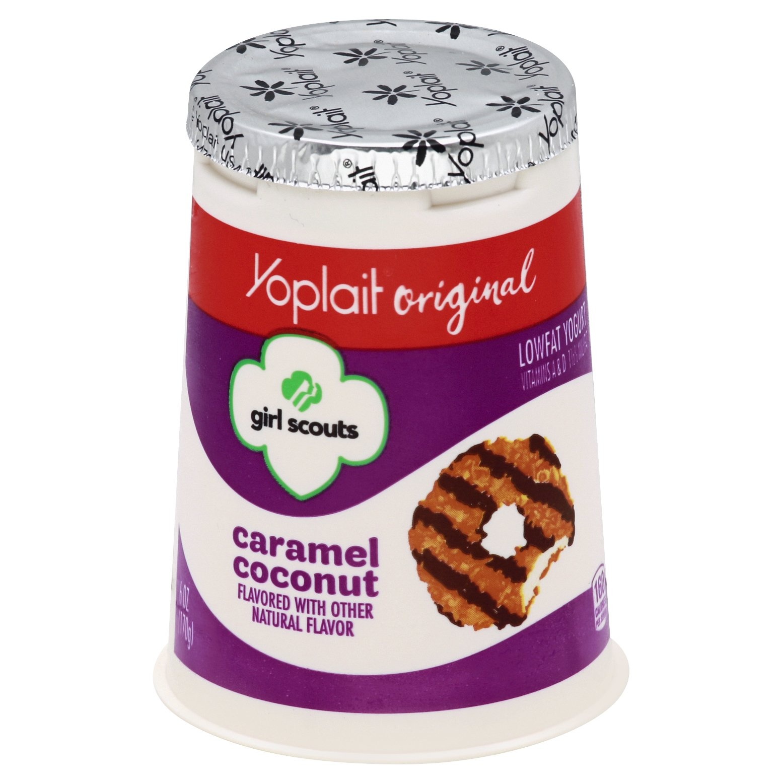 slide 1 of 1, Yoplait Girl Scouts Caramel Coconut Yogurt, 6 oz