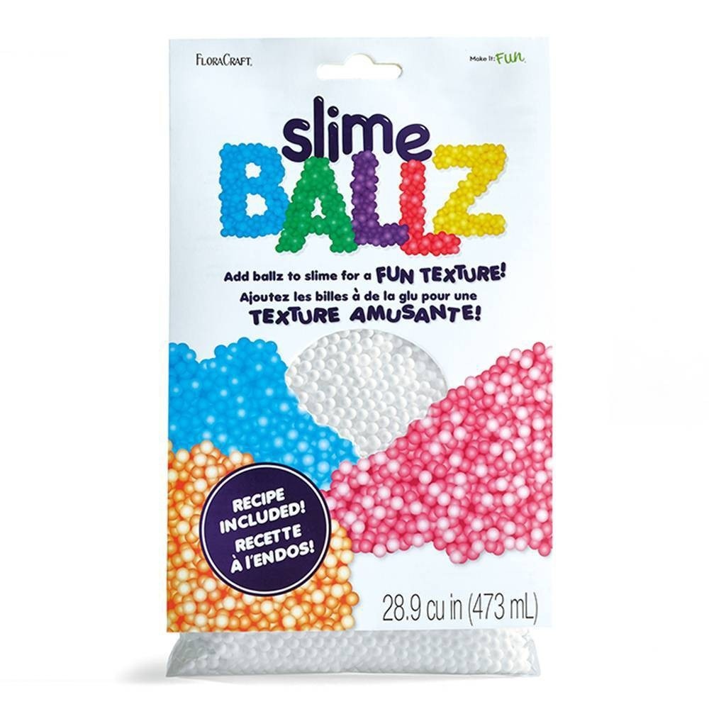 slide 1 of 7, FloraCraft Slime Ballz 5mm Eps Foam Balls Two Cups White, 5 mm