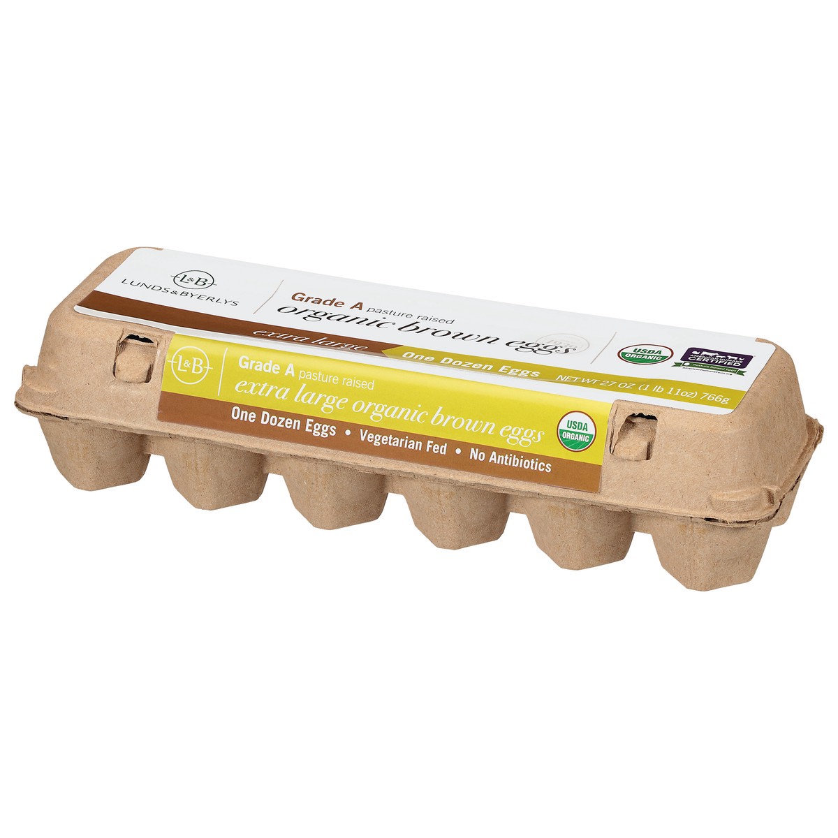 slide 2 of 4, Lunds & Byerlys Organic Brown Extra Large Eggs 12 Each, 12 ct