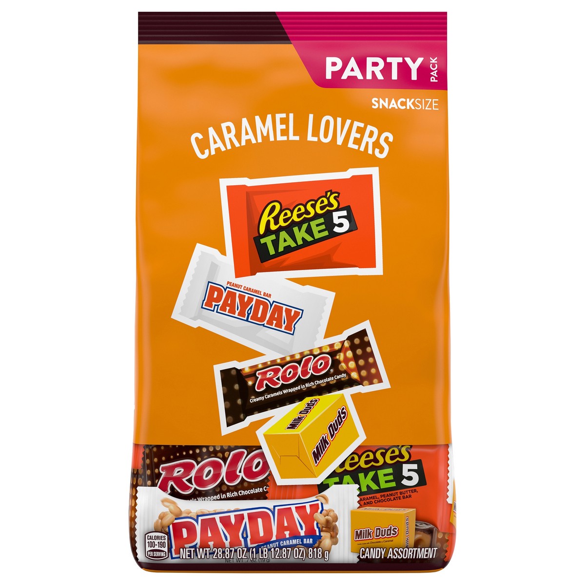 slide 1 of 12, Hershey's Assorted Caramel Flavored Snack Size Candy Party Pack, 28.87 oz, 28.87 oz