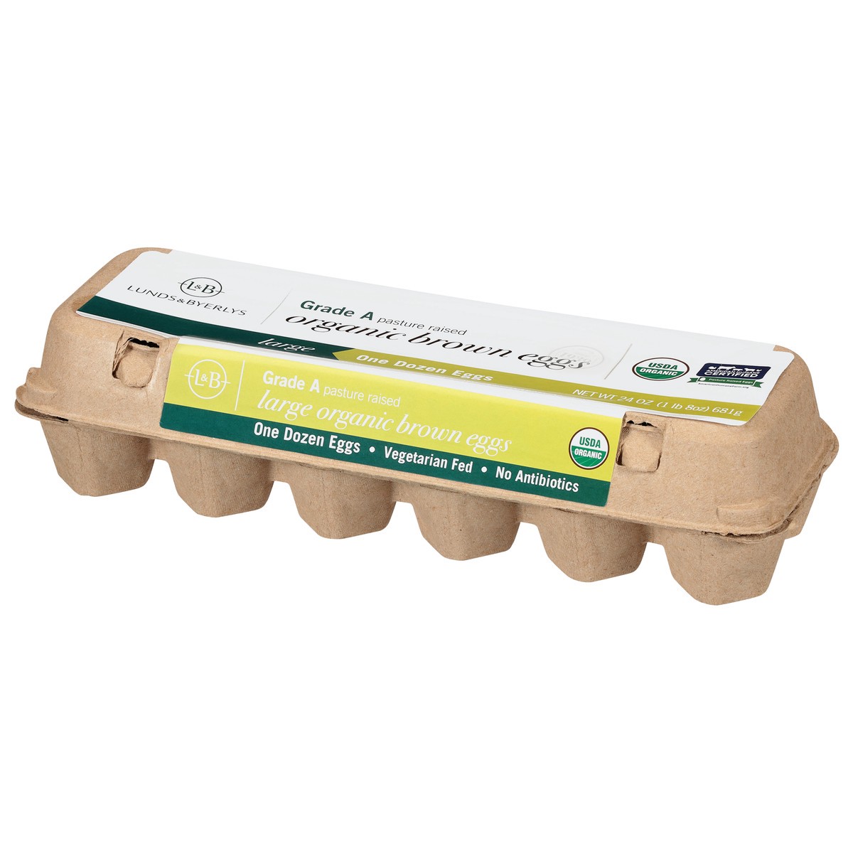 slide 3 of 4, Lunds & Byerlys Organic Brown Large Eggs 12 Each, 12 ct