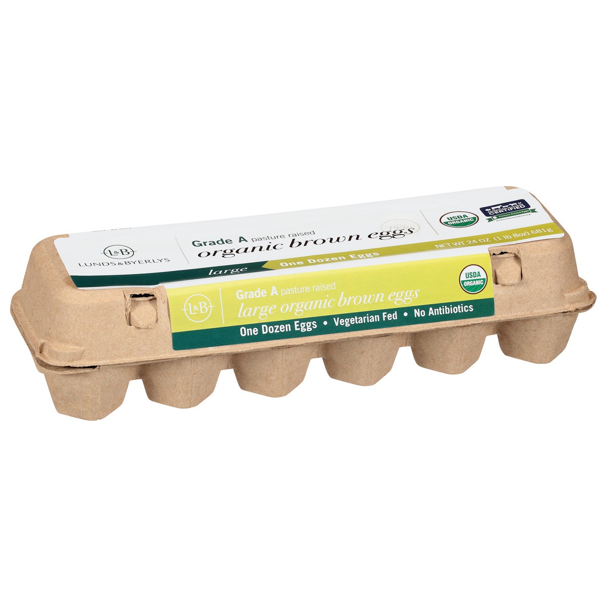 slide 4 of 4, Lunds & Byerlys Organic Brown Large Eggs 12 Each, 12 ct