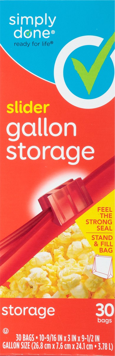 slide 4 of 9, Simply Done Slider Gallon Storage Bags 30 ea, 30 ct