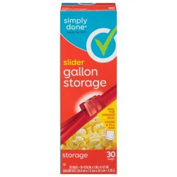 Simply Done Gallon Slider Storage Bags 30 Bags
