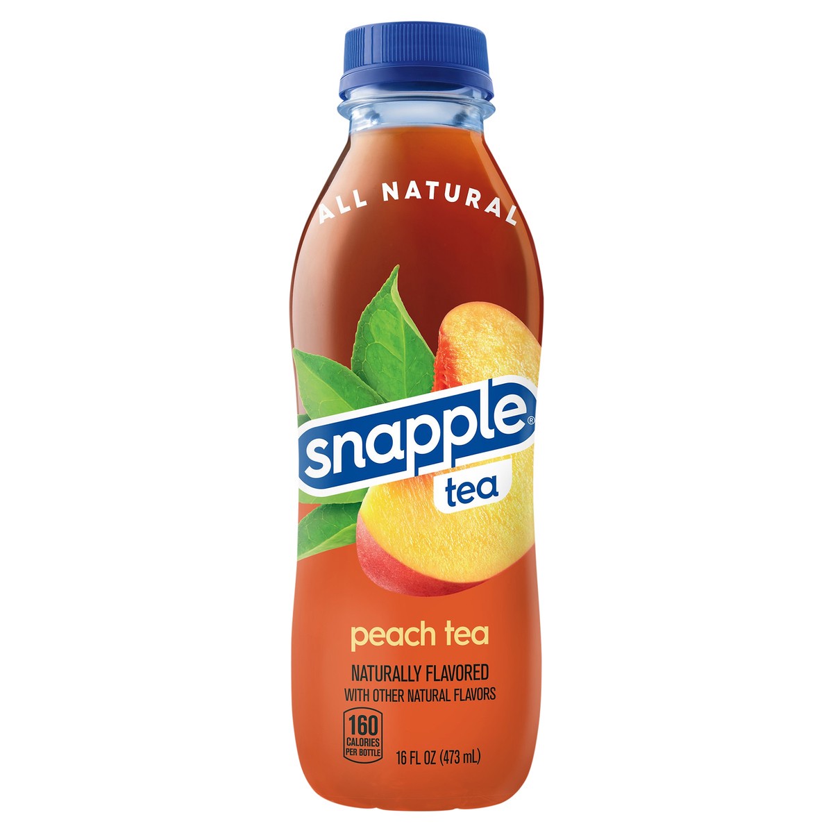 slide 4 of 12, Snapple Peach Tea, 16 fl oz recycled plastic bottle, 16 fl oz