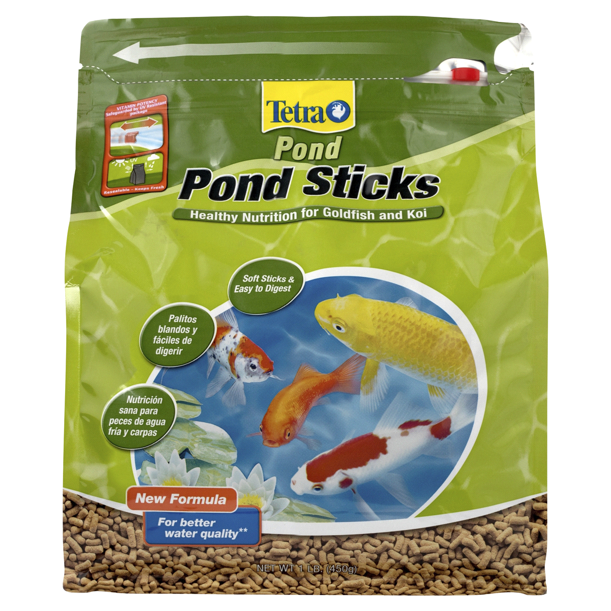 slide 1 of 13, Tetra Pond Sticks Fish Food, 1 lb