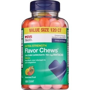 slide 1 of 1, CVS Health Extra Strength Antacid Flavor Chews, 120 ct