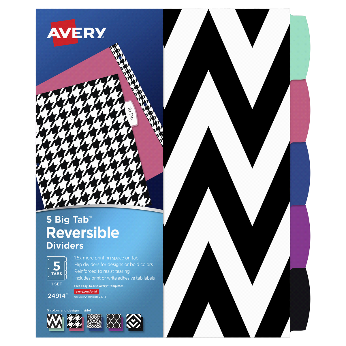 slide 1 of 1, Avery Dividers, Reversible, 1 ct