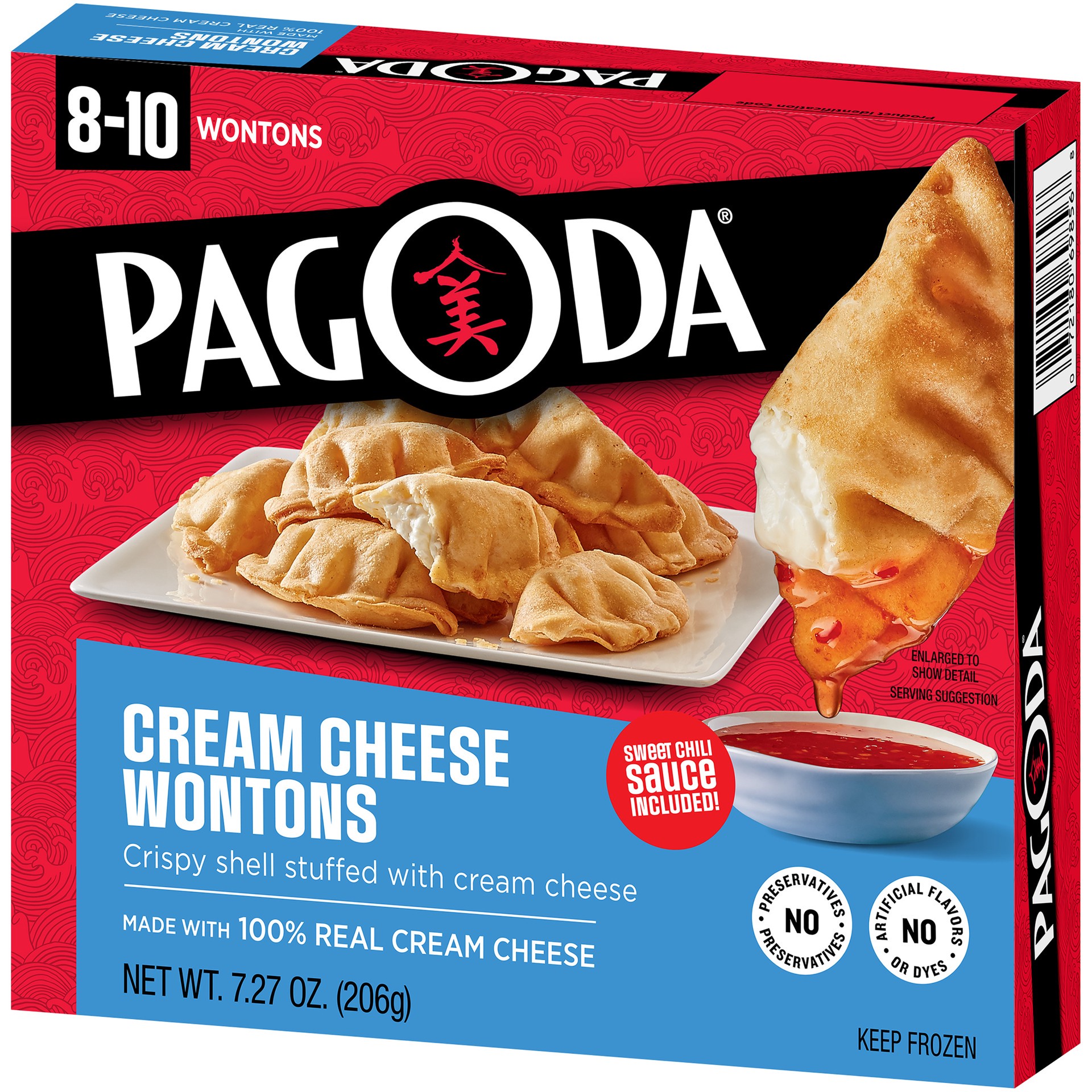 slide 3 of 5, Pagoda Express Frozen Cream Cheese Wontons with Sweet Chili Sauce, 0.45 lb