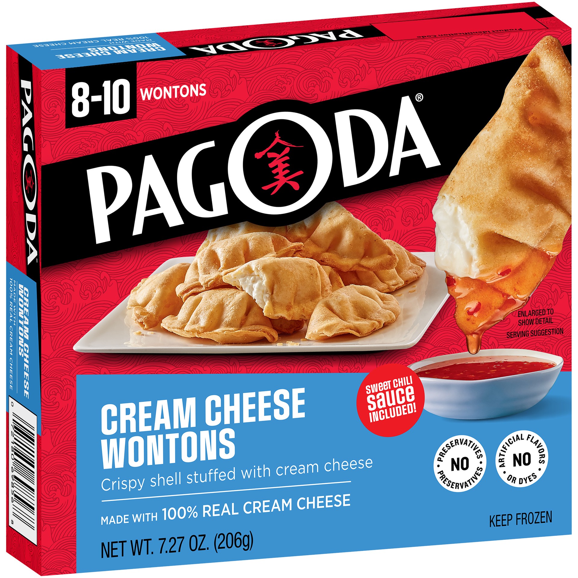 slide 4 of 5, Pagoda Express Frozen Cream Cheese Wontons with Sweet Chili Sauce, 0.45 lb