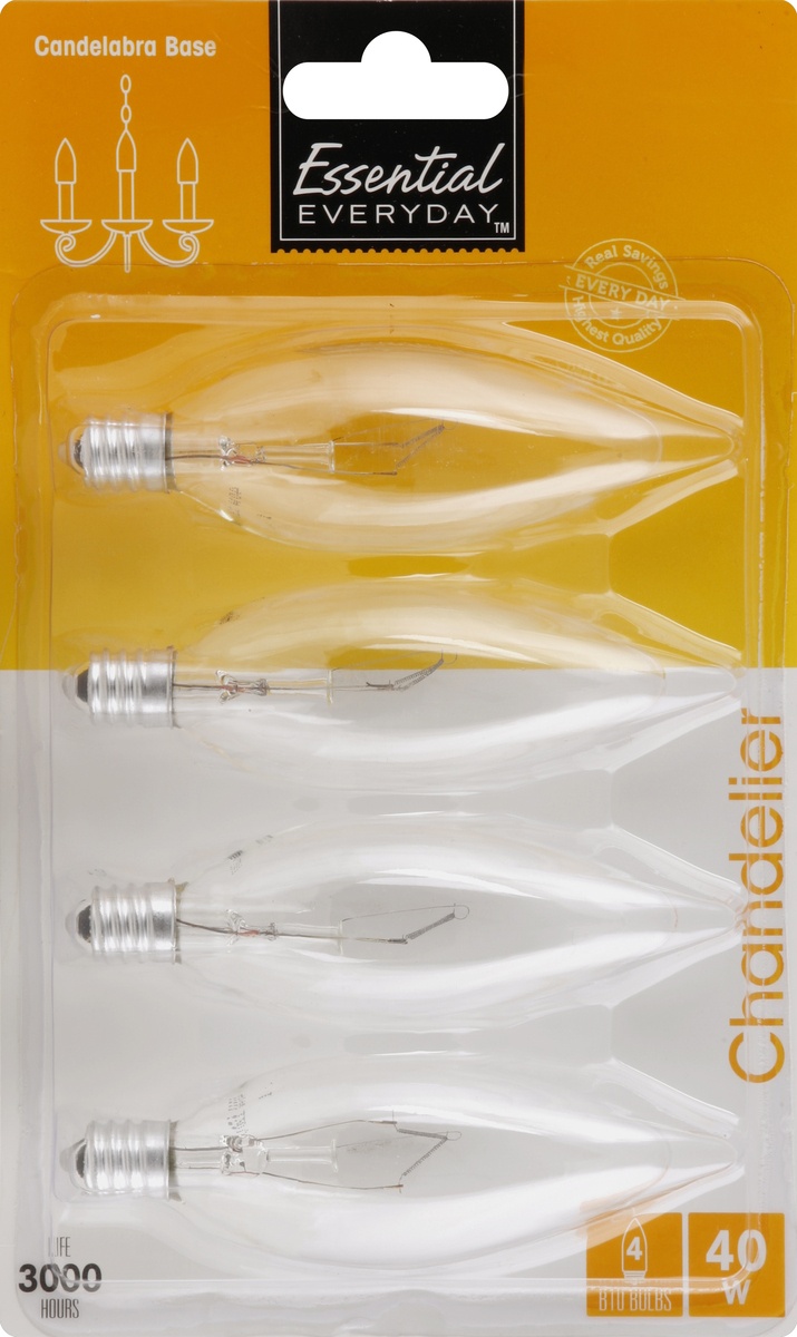 slide 2 of 2, Essential Everyday 40w Clear Decor Bulbs, 4 ct