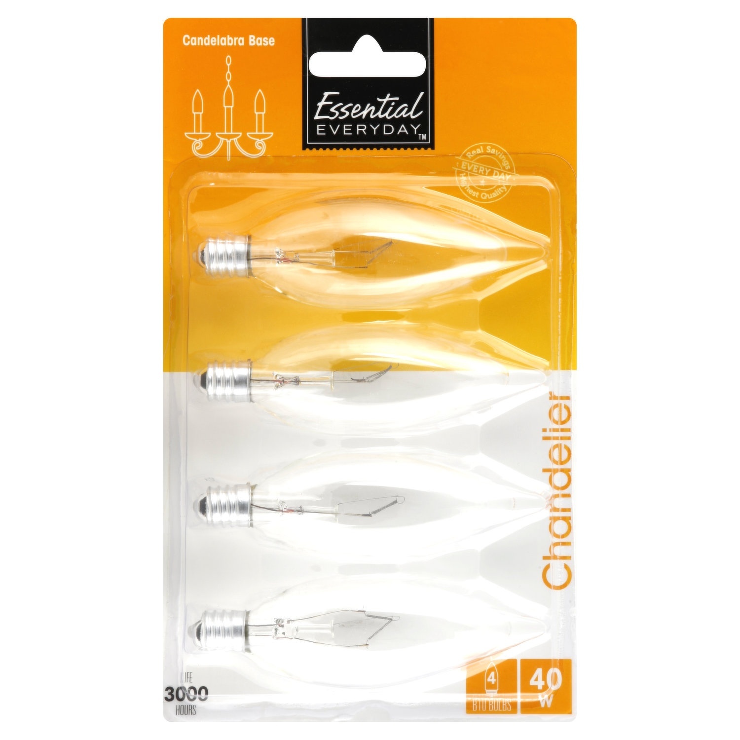 slide 1 of 2, Essential Everyday 40w Clear Decor Bulbs, 4 ct