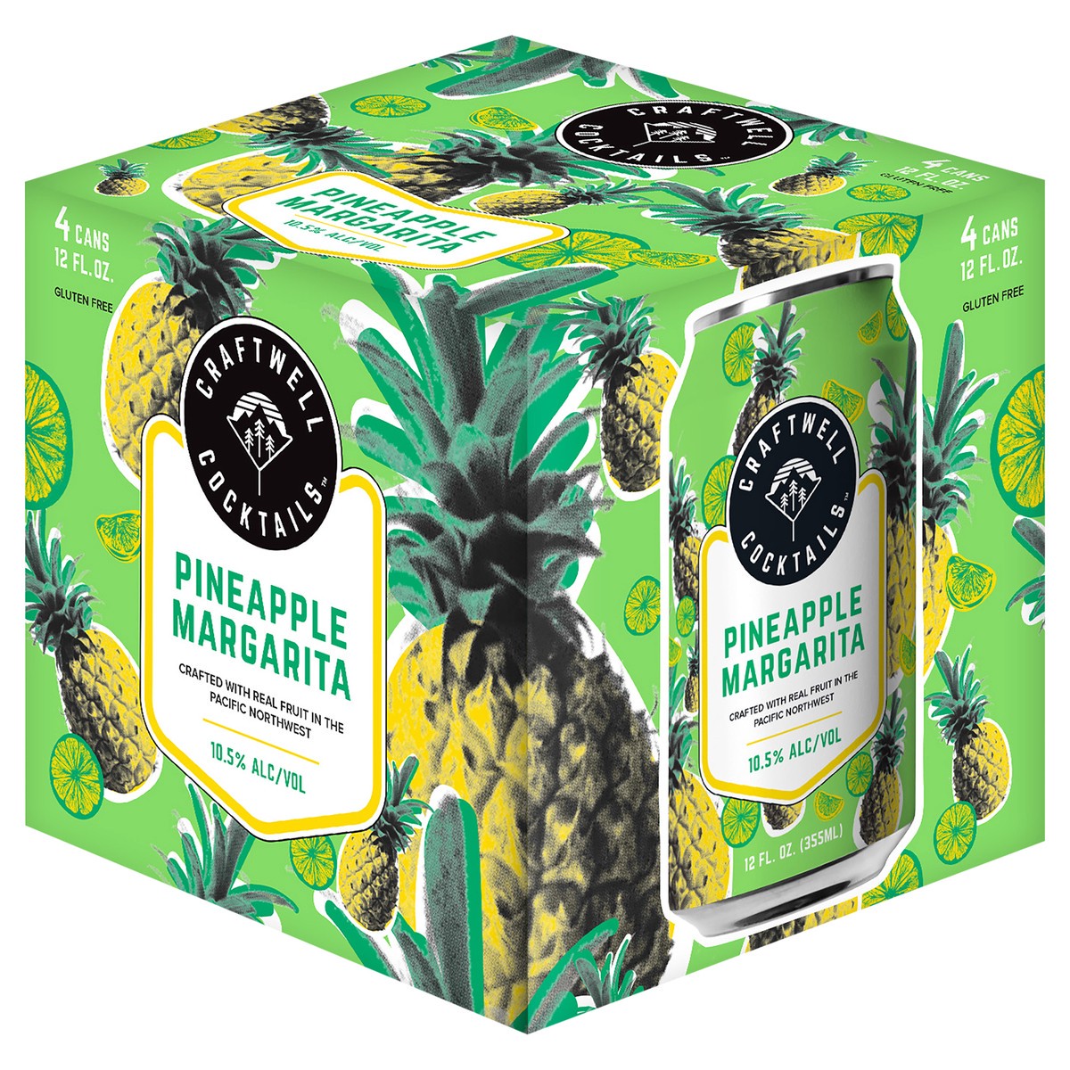 slide 4 of 8, Craftwell Cocktails Craftwell Pineapple Margarita Can, 4 ct; 12 fl oz