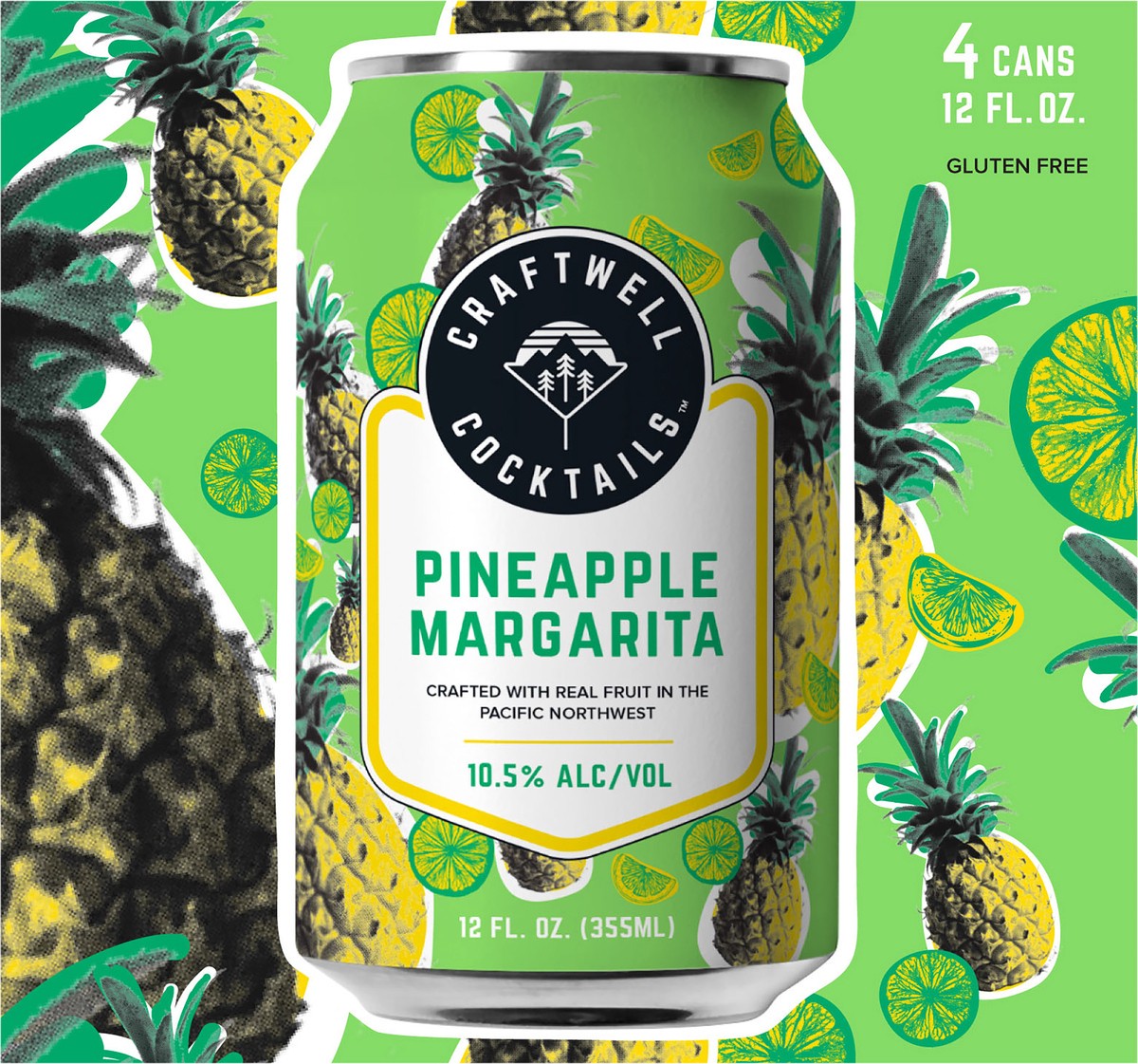 slide 2 of 8, Craftwell Cocktails Craftwell Pineapple Margarita Can, 4 ct; 12 fl oz