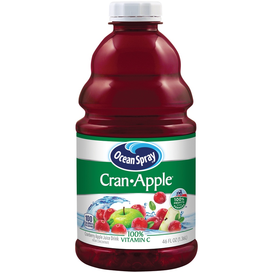 slide 1 of 6, Ocean Spray Cranberry Apple Juice Drink Blended With Another Juice - Cran Apple, 46 fl oz