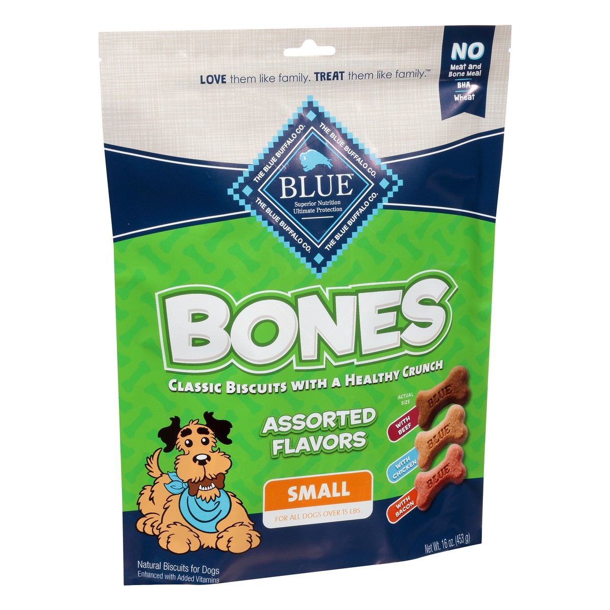 slide 5 of 9, Blue Buffalo Blue Bones Small Assorted Flavor Biscuits for Dogs 16 oz, 16 oz